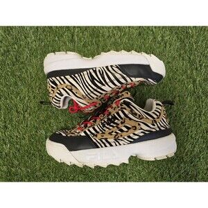 Fila ‘Disruptor 2’ Sneakers Zebra Animal Print Multicolor Casual Women's 9